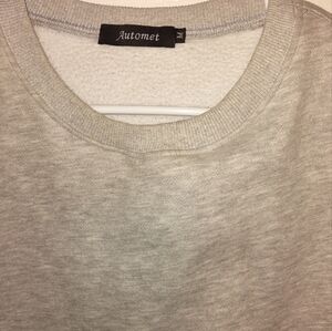 Gray crew neck